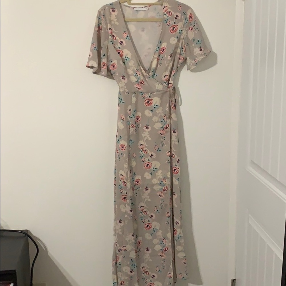 Piper and Scoot floral wrap dress